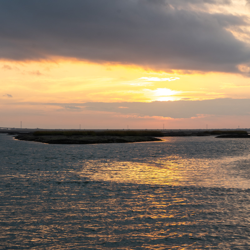 Charleston sunset views from the water
