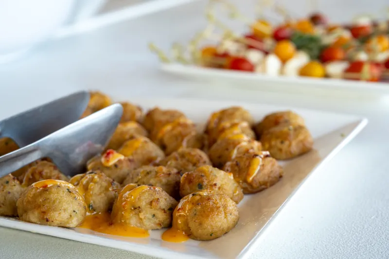 Appetizers served onboard Osprey charter